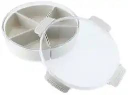 Dirk LOWENTHAL Snackschaal 5 compartimenten rond 3 kleuren aanbieding