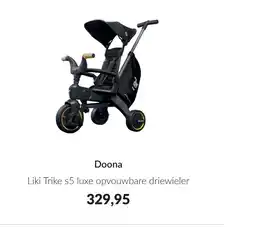 Babypark Doona liki trike s5 luxe opvouwbare driewieler aanbieding