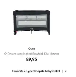Babypark Qute q-dream campingbed easyfold aanbieding