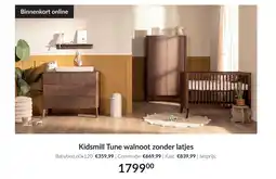 Babypark Kidsmill tune walnoot zonder latjes aanbieding