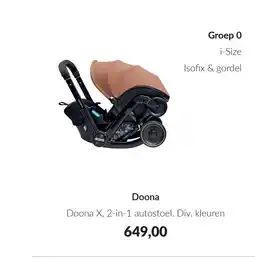 Babypark Doona X, 2-in-1 autostoel aanbieding