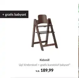 Babypark Kidsmill up! kinderstoel + gratis kunststof babyset aanbieding
