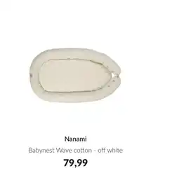 Babypark Nanami babynest wave cotton off white aanbieding