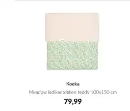 Babypark Koeka meadow ledikantdeken teddy aanbieding