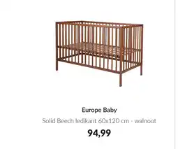 Babypark Europe baby solid beech ledikant aanbieding