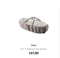 Babypark Sebra 3-in-1 babynest aanbieding