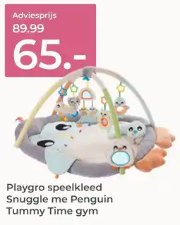 Prenatal Playgro speelkleed Snuggle me Penguin Tummy Time gym aanbieding