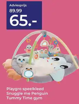 Prenatal Playgro speelkleed Snuggleg me Penguin Tummy Time gym aanbieding