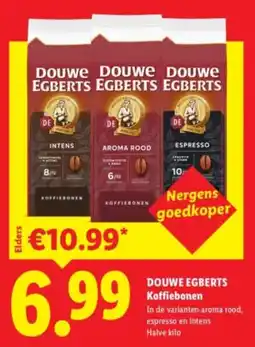 Lidl Douwe Egberts Koffiebonen aanbieding