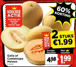 Vomar Voordeelmarkt Galia of Cantaloupe Meloen aanbieding