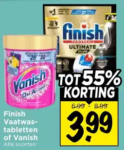 Vomar Voordeelmarkt Finish Vaatwas-tabletten of Vanish aanbieding