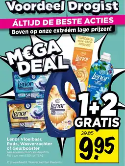 Vomar Voordeelmarkt Lenor Vloeibaar, Pods, Wasverzachter of Geurbooster aanbieding