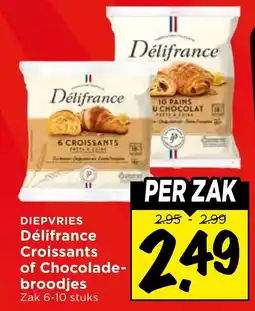 Vomar Voordeelmarkt Délifranc Croissants of Chocolade-broodjes aanbieding