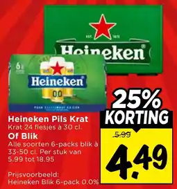 Vomar Voordeelmarkt Heineken Pils Krat aanbieding