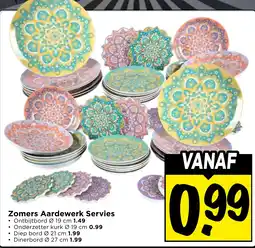 Vomar Voordeelmarkt Zomers Aardewerk Servies aanbieding