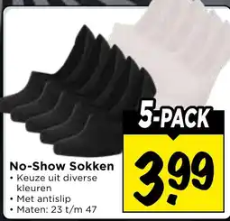 Vomar Voordeelmarkt No-Show Sokken aanbieding