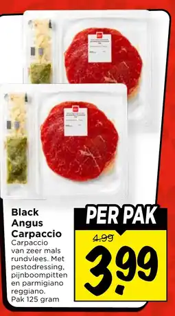 Vomar Voordeelmarkt Black Angus Carpaccio aanbieding