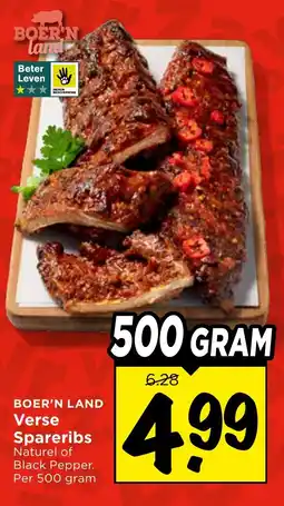 Vomar Voordeelmarkt Boer'n Land Verse Spareribs aanbieding