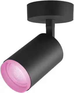 Coolblue Philips Hue Fugato Opbouwspot White and Color - Zwart - 1-spot aanbieding