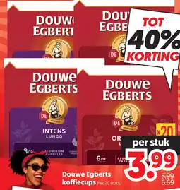 Dekamarkt Douwe Egberts koffiecups aanbieding
