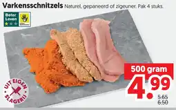 Dekamarkt Varkensschnitzels aanbieding