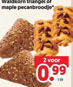 Dekamarkt Waldkorn triangel of maple pecanbroodje aanbieding