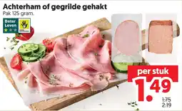 Dekamarkt Achterham of gegrilde gehakt aanbieding