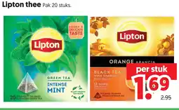 Dekamarkt Lipton thee aanbieding