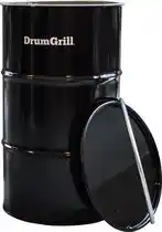 Bol.com Barrelkings Drumgrill BBQ- Houtskoolbarbecue vuurton- olievat medium 48 X 82 Cm zwart aanbieding