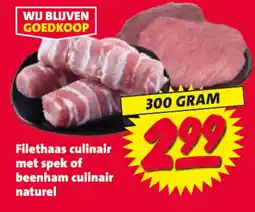 Nettorama Filetheaas culinair met spek of beenham culinair naturel aanbieding