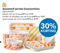 Blokker Kunststof servies Summertime aanbieding