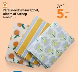 Blokker B Tafelkleed Sinaasappel, Bloem of Streep aanbieding