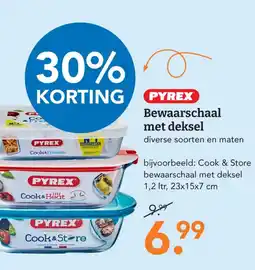 Blokker Pyrex bewaarschaal met deksel aanbieding