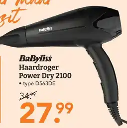 Blokker BaByliss Haardroger Power Dry 2100 aanbieding