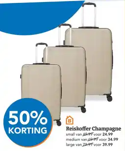 Blokker Reiskoffer Champagne aanbieding