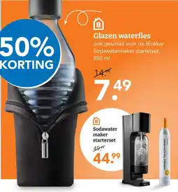 Blokker Glazen waterfles aanbieding