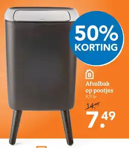 Blokker Afvalbak op pootjes aanbieding