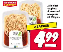 Nettorama Daily Chef spaghetti of macaroni bolognese aanbieding