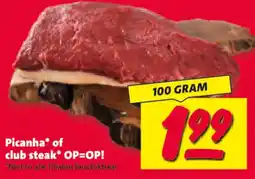 Nettorama Piccanha of club steak aanbieding