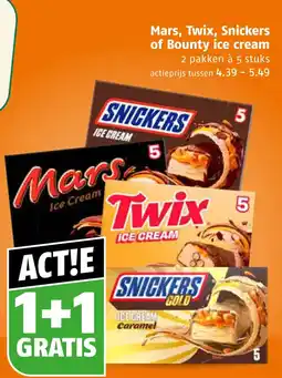 Poiesz Mars, Twix, Snickers of Bounty ice cream aanbieding