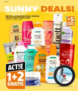 Poiesz Alle Elvive, Loving Blends, Elnett, Studioline, Garnier, L'Oréal of Ambre Solaire aanbieding