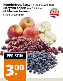 Poiesz Noordertrots kersen of Morgana appels of blauwe bessen aanbieding