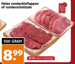 Poiesz Malse runderbieflappen of runderschnitzels aanbieding