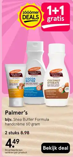 Etos Palmer's Shea Butter Formula handcrème aanbieding