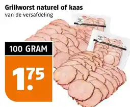 Poiesz Grillworst natureel of kaas aanbieding