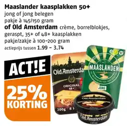 Poiesz Maaslander kaasplakken 50+ of Old Amsterdam kaasplakken aanbieding