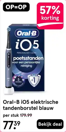 Etos Oral-B iO5 elektrische tandenborstel blauw aanbieding