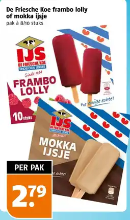 Poiesz De Friesche Koe frambo lolly of mokka ijsje aanbieding