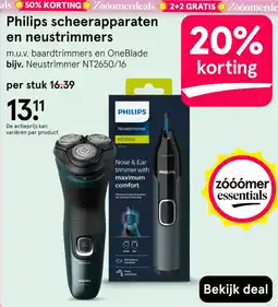 Etos Philips scheerapparaten en neustrimmerrs aanbieding