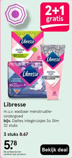 Etos Libresse m.u.v. wasbaar menstruatie-ondergoed aanbieding